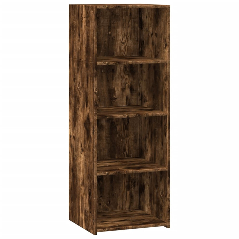 Vidaxl (Smoked Oak) Highboard Sideboard Cabinet Storage Cupboard White Engineered Wood
