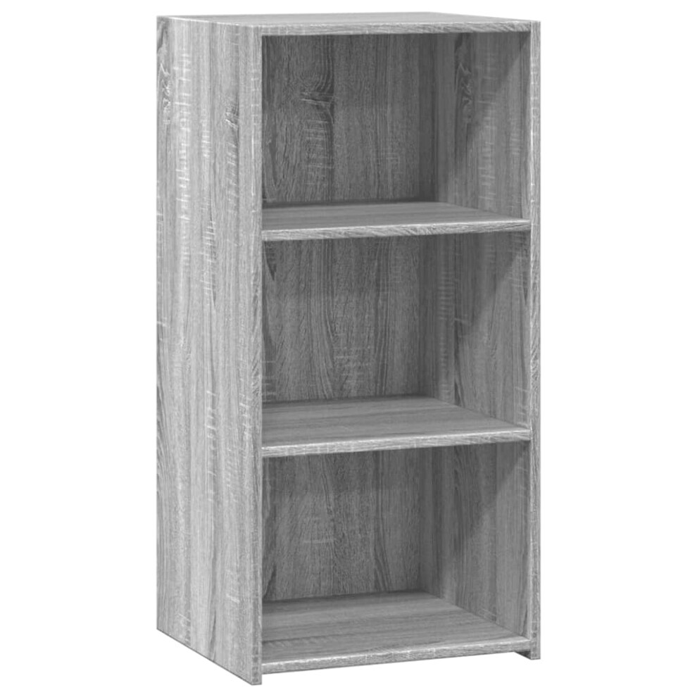 (grey sonoma) vidaXL Sideboard Storage Cupboard Cabinet Highboard Smoked Oak Engineered Wood