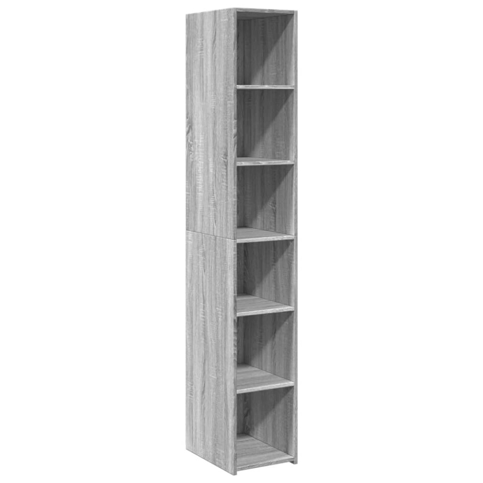 (grey sonoma) vidaXL Highboard Sideboard Side Cabinet Cupboard Grey Sonoma Engineered Wood