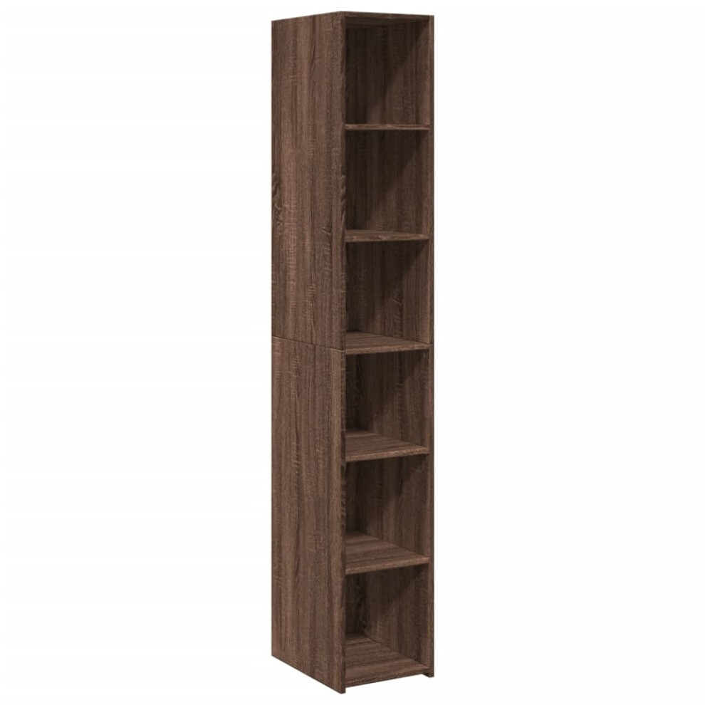 (brown oak) vidaXL Highboard Sideboard Side Cabinet Cupboard Grey Sonoma Engineered Wood