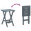 VidaXL (grey) vidaXL Side Table Foldable Tea End Table Hall Sofa Table Solid Wood Poplar 8