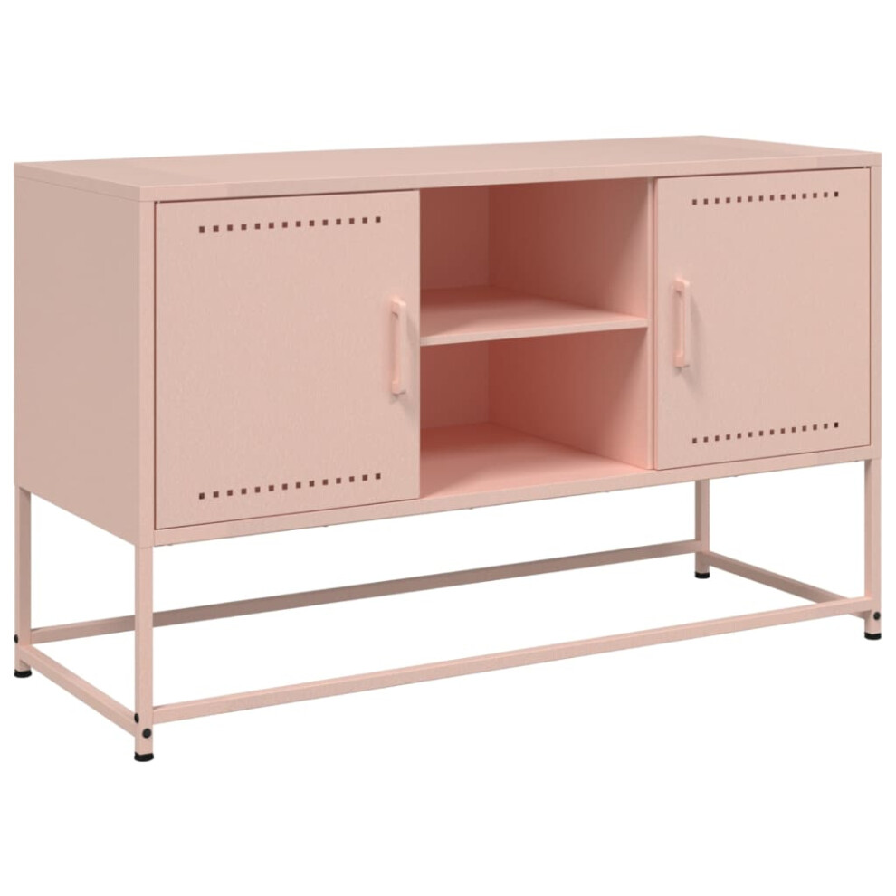 (pink) vidaXL TV Cabinet TV Stand Media Unit TV Unit Entertainment Centre Pink Steel