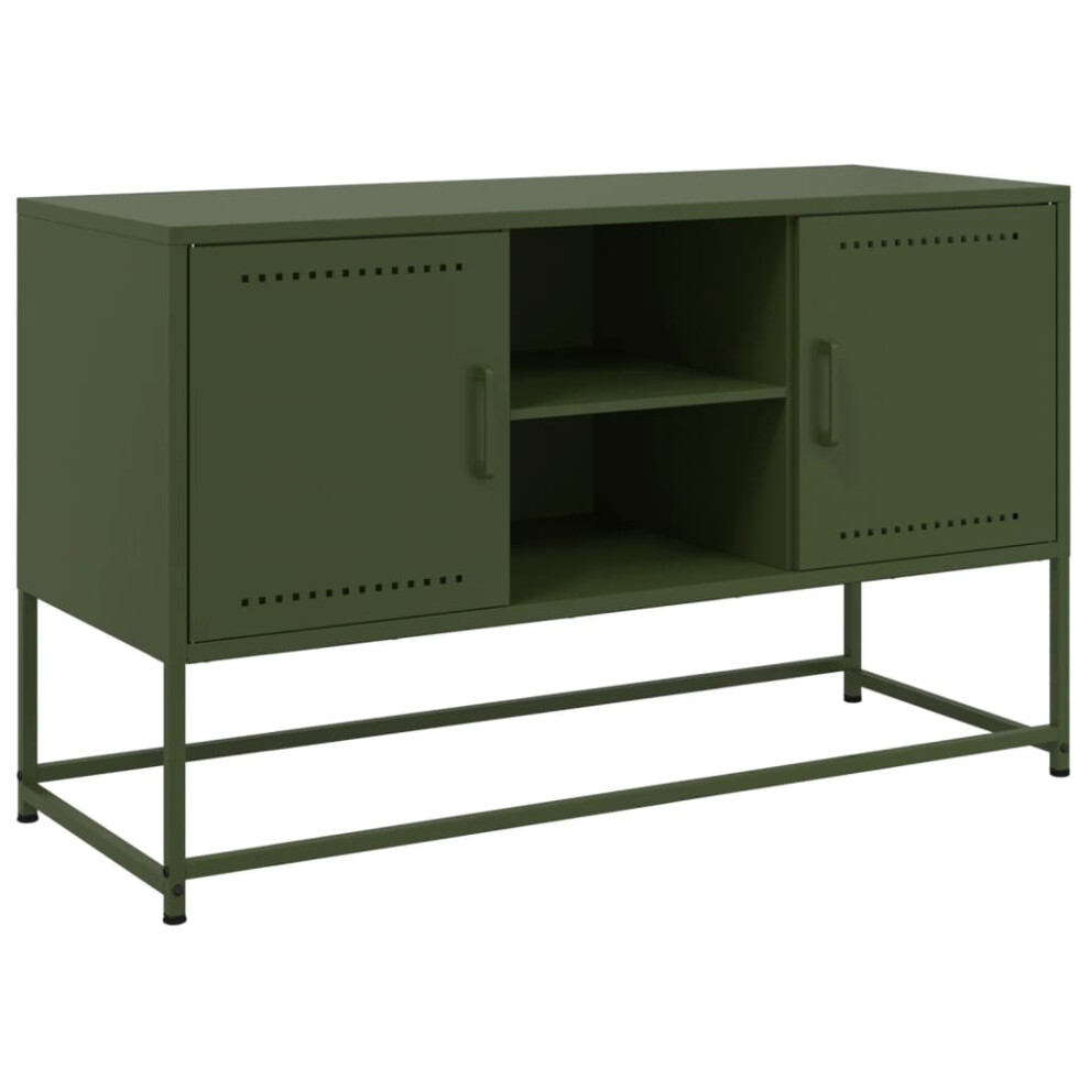 VIDAXL Highboard White 36x39x107 cm Steel - Image 2
