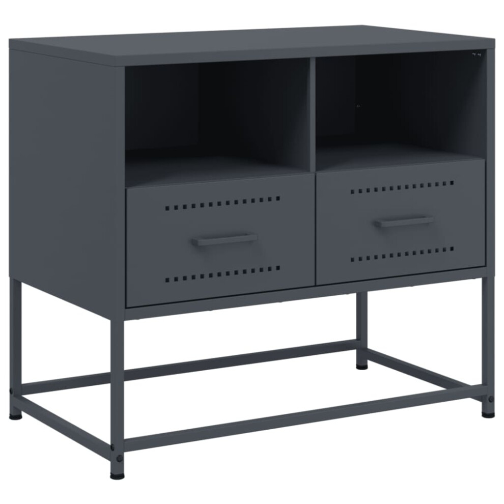 (anthracite) vidaXL TV Cabinet TV Unit Entertainment Centre TV Stand Mustard Yellow Steel