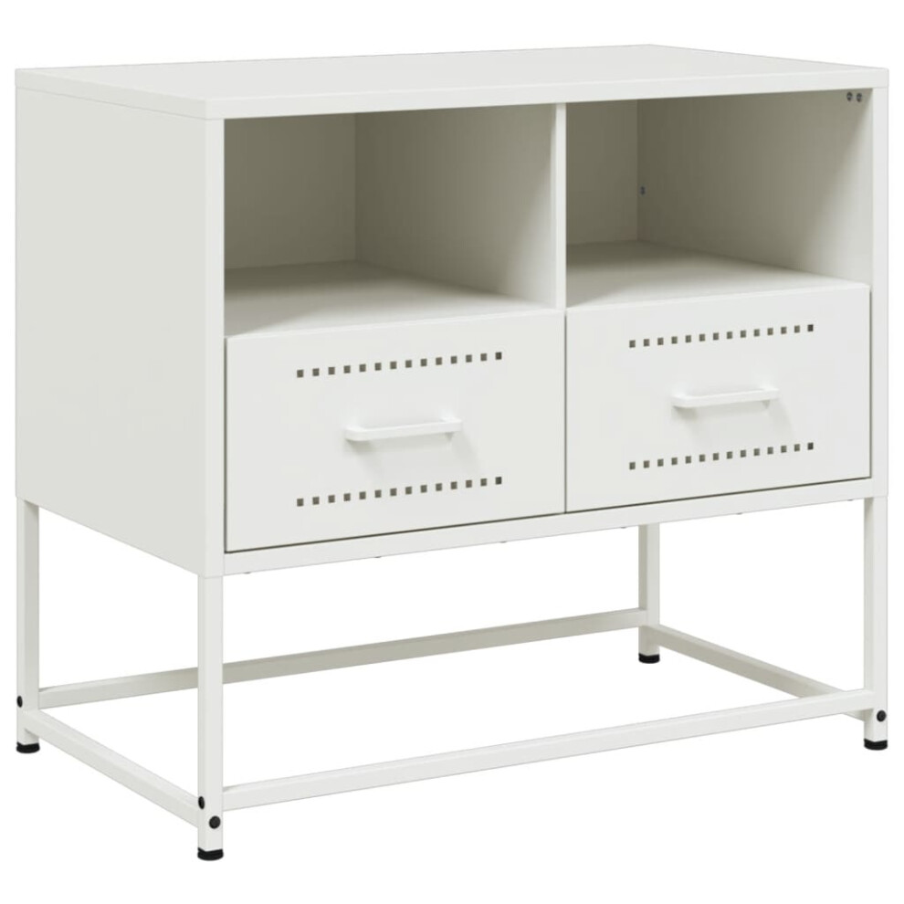 Vidaxl (White) Tv Cabinet Tv Unit Entertainment Centre Tv Stand Mustard Yellow Steel