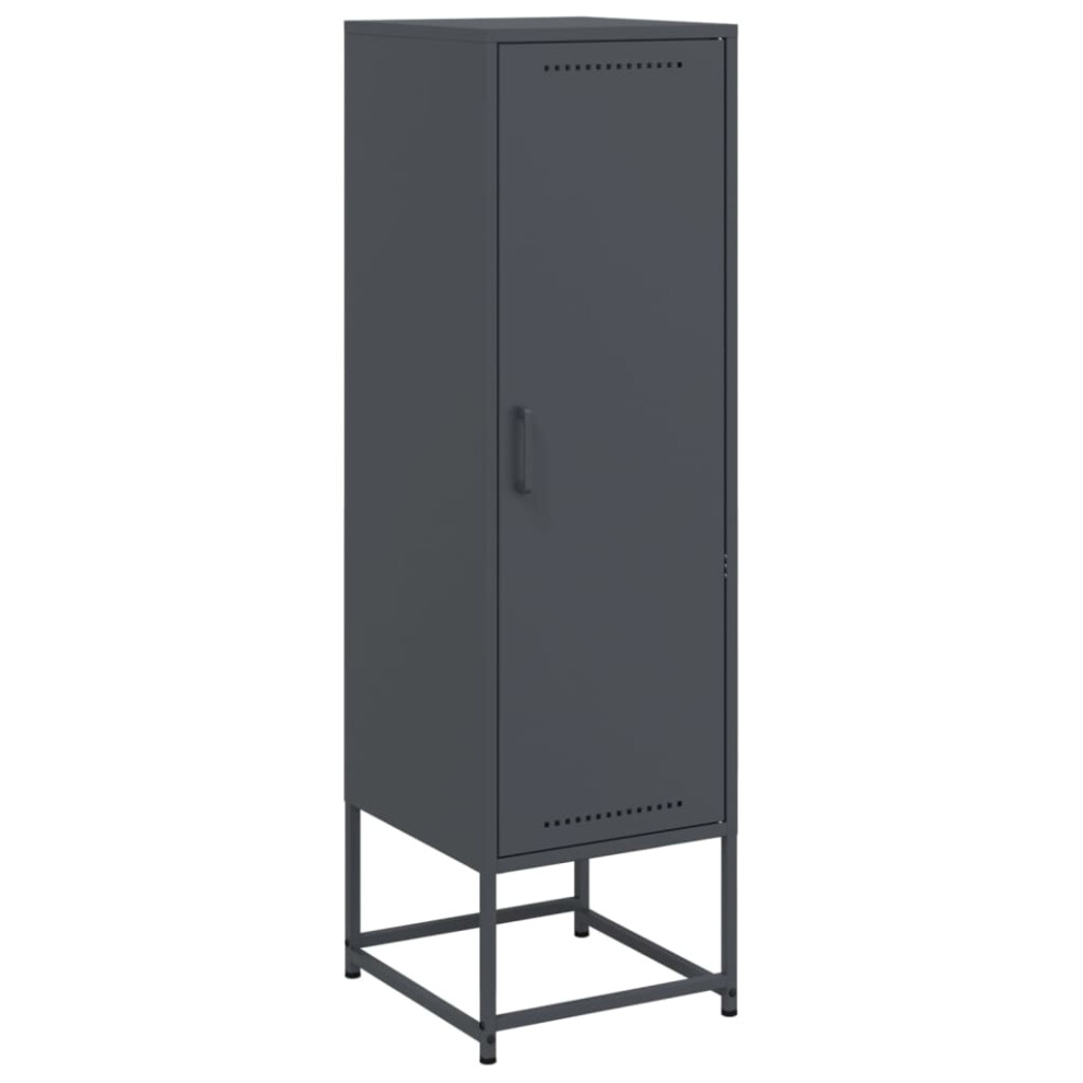 Vidaxl (Anthracite) Highboard Sideboard Side Cabinet Storage Organiser Cupboard Black Steel