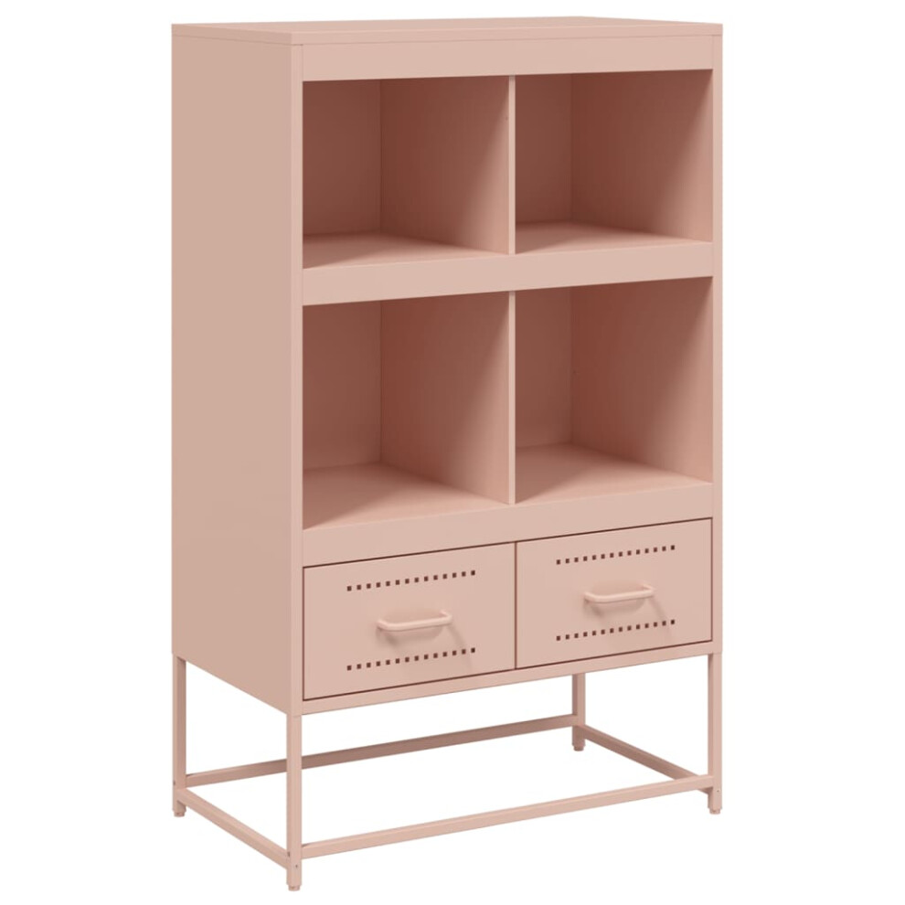 (pink) vidaXL Highboard Sideboard Cabinet Home Storage Cupboard Cold-rolled Steel