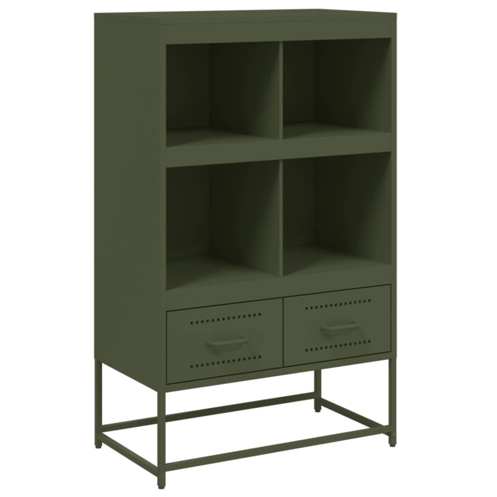 (green) vidaXL Highboard Sideboard Cabinet Home Storage Cupboard Cold-rolled Steel