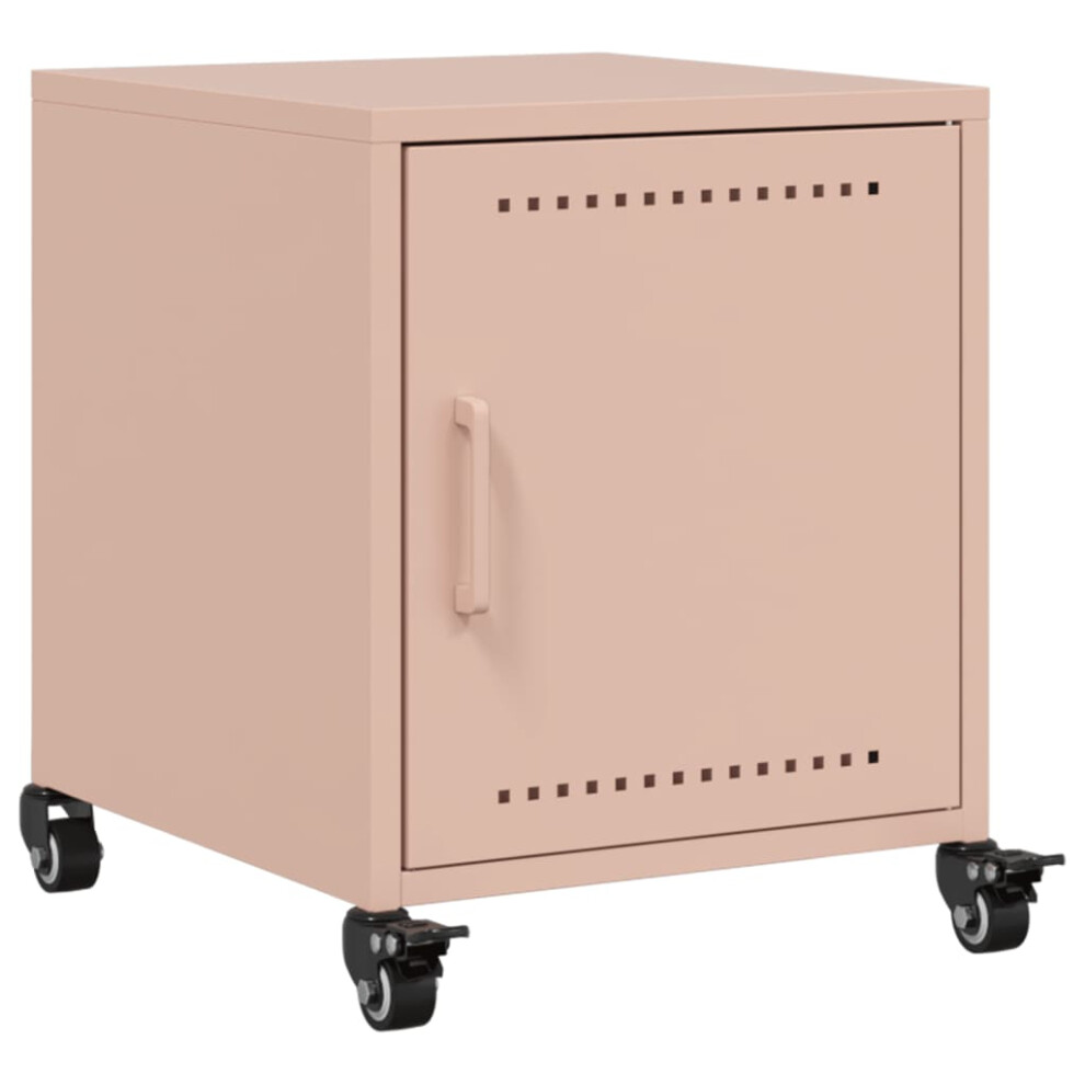 (pink, 1 pcs) vidaXL Bedside Cabinets Nightstand Bed Table Bed Cabinet 2 pcs Pink Steel