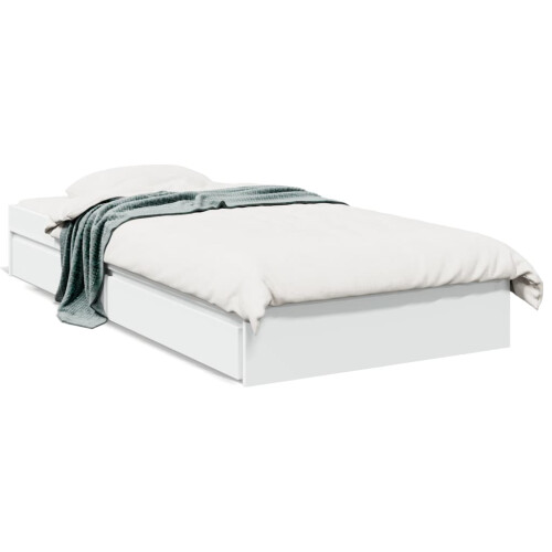 VidaXL vidaXL Bed Frame with Drawers Bed Base White 90x190 cm Single Engineered Wood