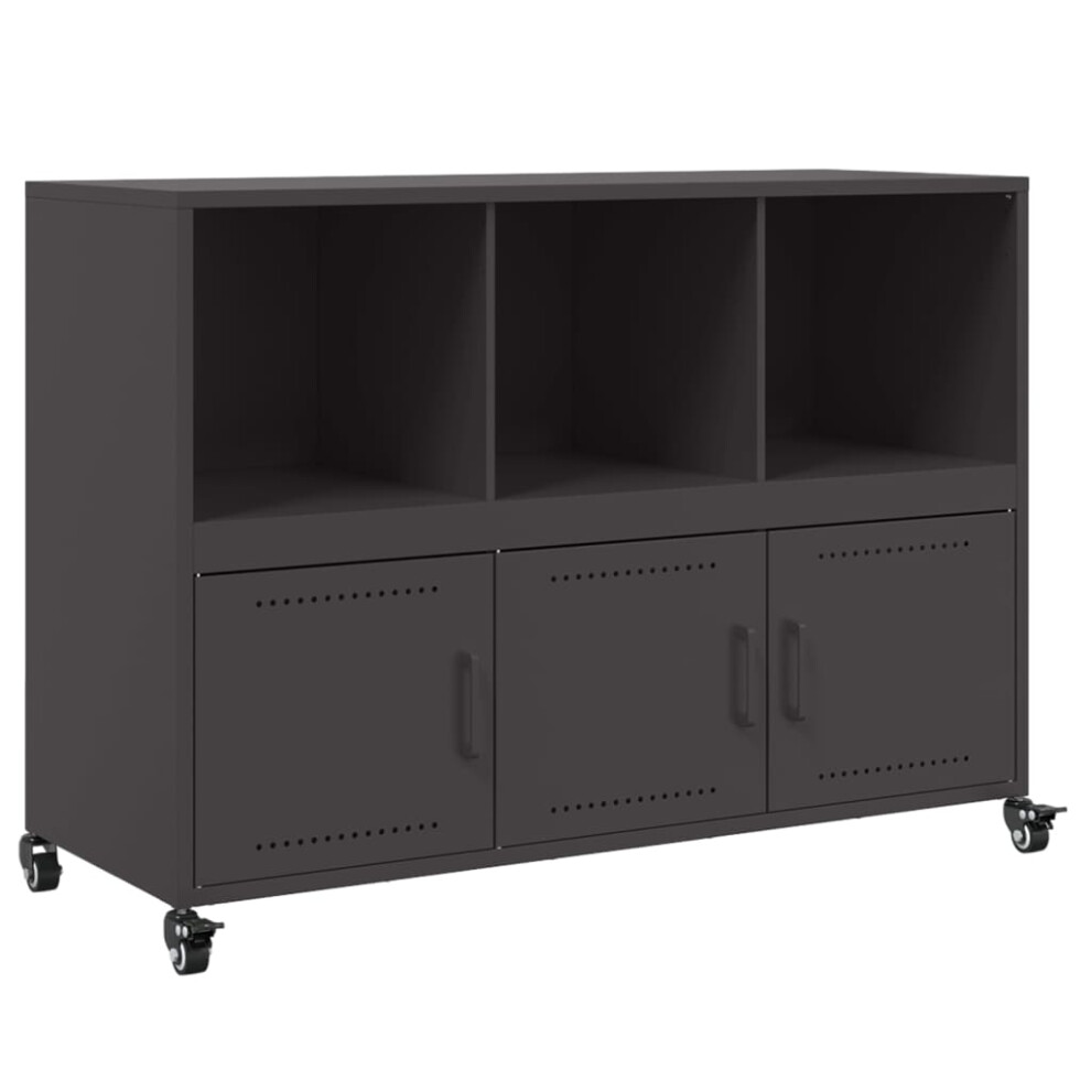 Vidaxl (Black) Sideboard Storage Cupboard Side Cabinet Highboard Olive Green Steel
