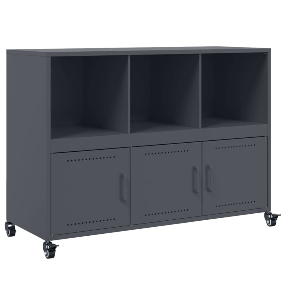 Vidaxl (Anthracite) Sideboard Storage Cupboard Side Cabinet Highboard Olive Green Steel