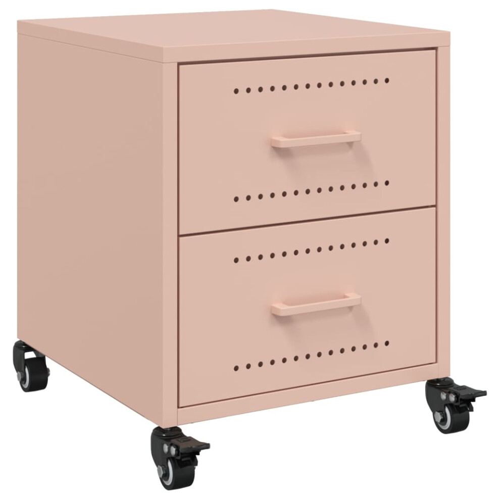 (pink, 1 pcs) vidaXL Bedside Cabinet Nightstand Bed Table Bed Cabinet Olive Green Steel-image-OPC-PFDH5SM-NEW