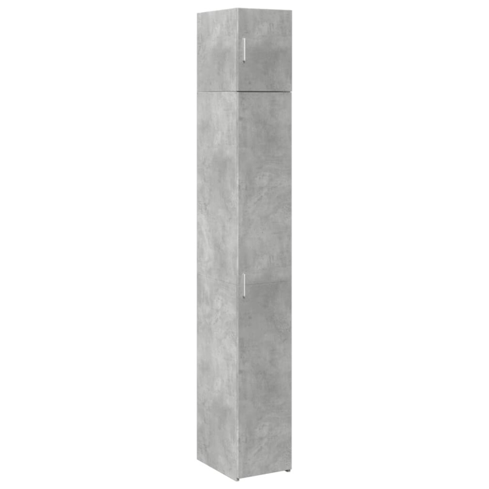 (concrete grey) vidaXL Slim Storage Cabinet Highboard Sideboard Concrete Grey Engineered Wood