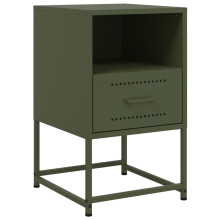 (green, 1 pcs) vidaXL Bedside Cabinet Nightstand Side Table Bed Cabinet Bed Table White Steel