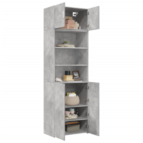 VidaXL (concrete grey) vidaXL Storage Cabinet Side Cabinet Sideboard Home Cupboard Engineered Wood 2