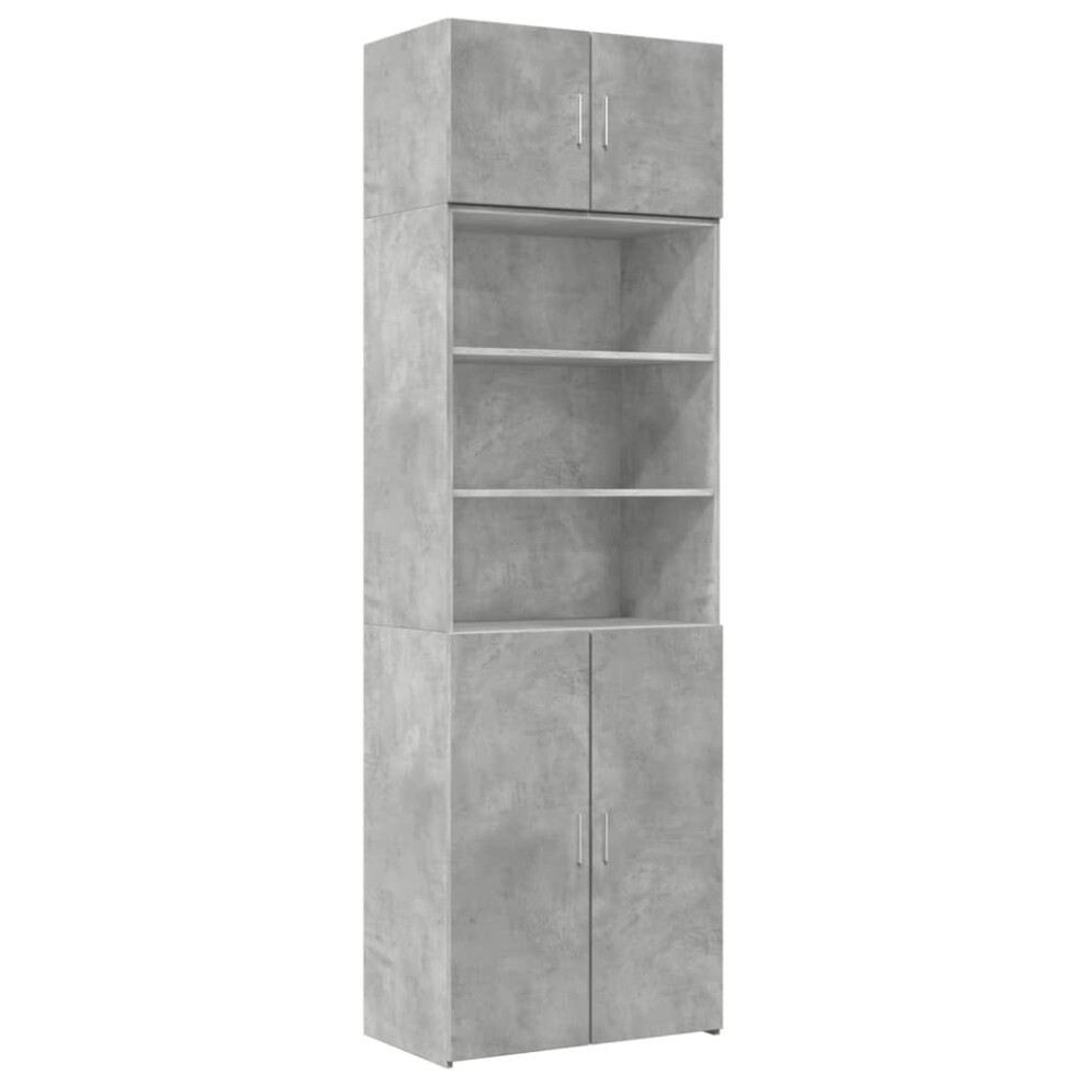 (concrete grey) vidaXL Storage Cabinet Side Cabinet Sideboard Home Cupboard Engineered Wood