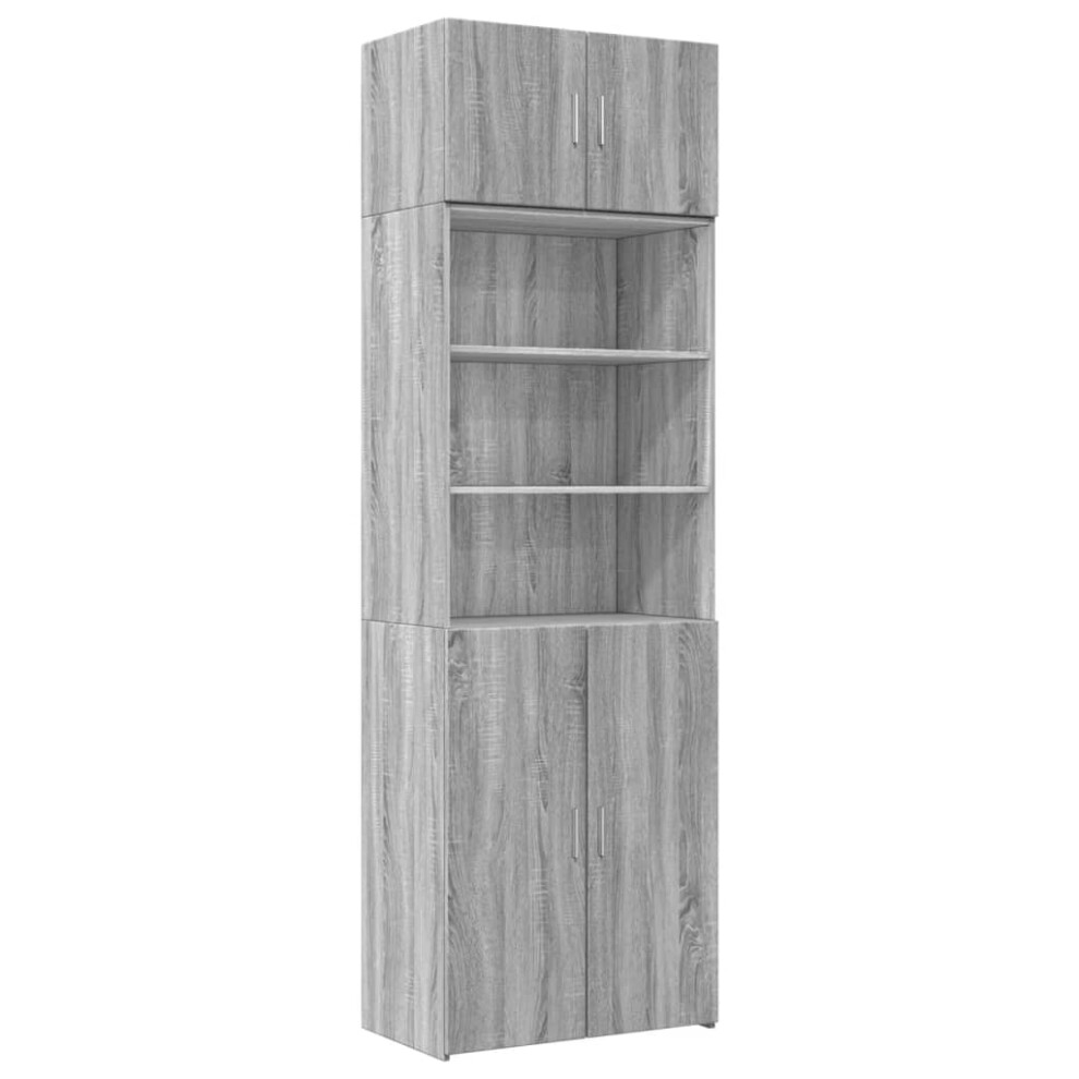 (grey sonoma) vidaXL Storage Cabinet Side Cabinet Sideboard Home Cupboard Engineered Wood