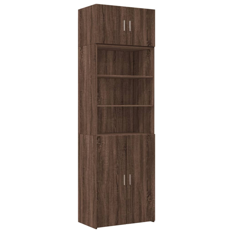 (brown oak) vidaXL Storage Cabinet Side Cabinet Sideboard Home Cupboard Engineered Wood