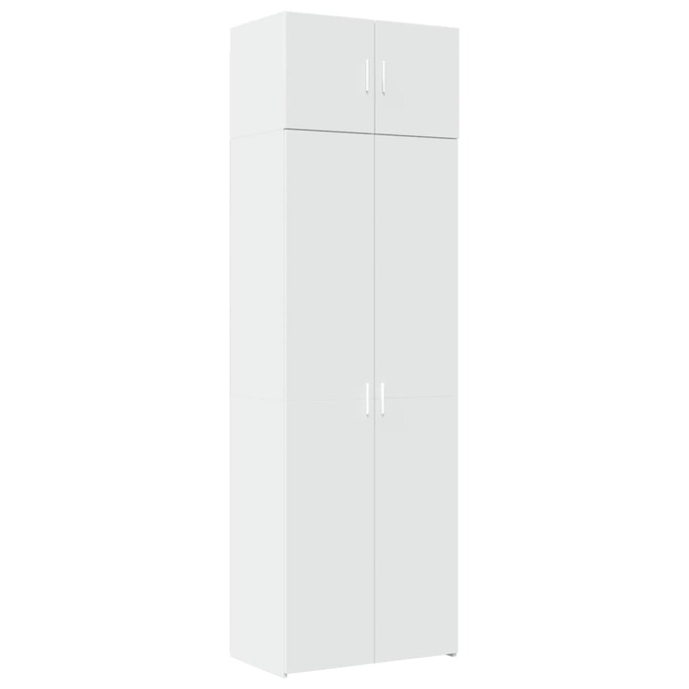(white) vidaXL Storage Cabinet Hall Side Cabinet Sideboard Grey Sonoma Engineered Wood