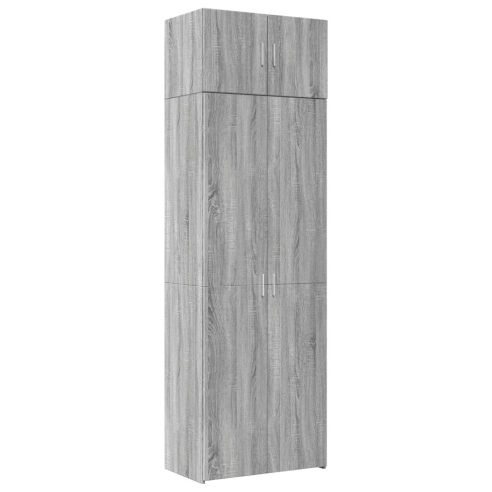 (grey sonoma) vidaXL Storage Cabinet Hall Side Cabinet Sideboard Grey Sonoma Engineered Wood