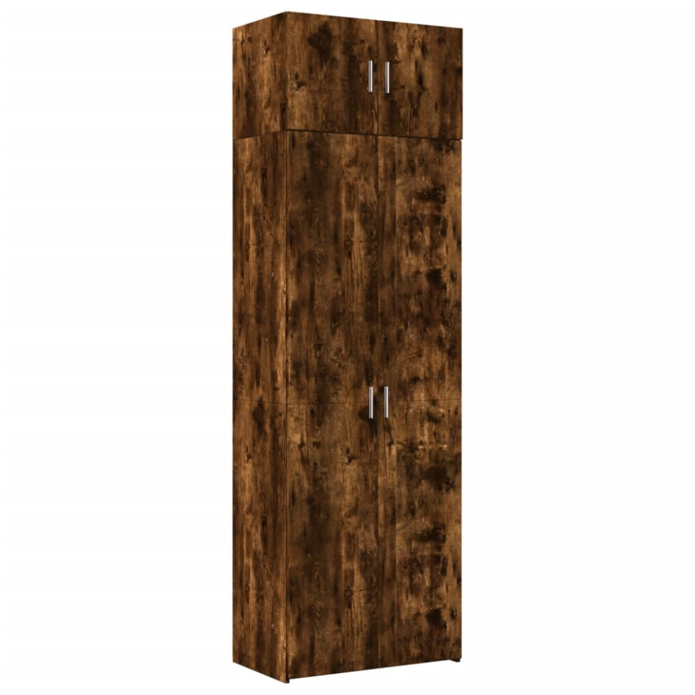 (smoked oak) vidaXL Storage Cabinet Hall Side Cabinet Sideboard Smoked Oak Engineered Wood