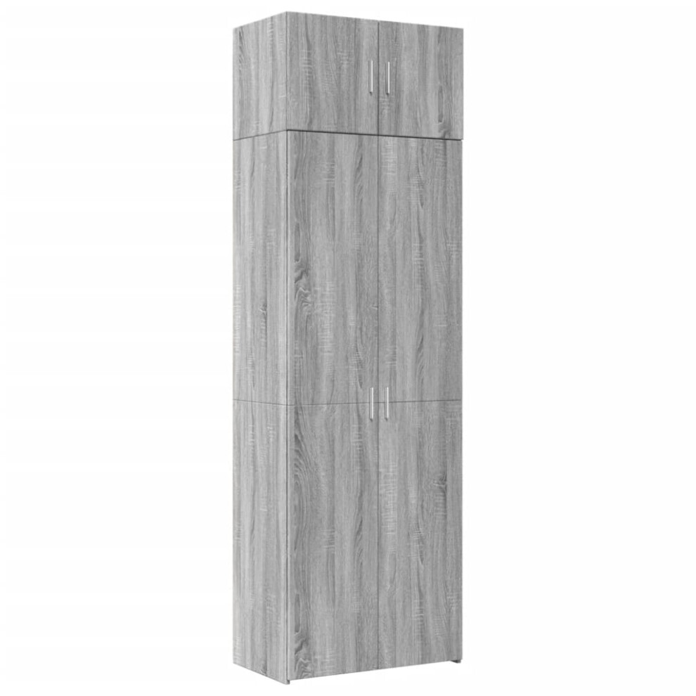 Vidaxl (Grey Sonoma) Storage Cabinet Hall Side Cabinet Sideboard Smoked Oak Engineered Wood
