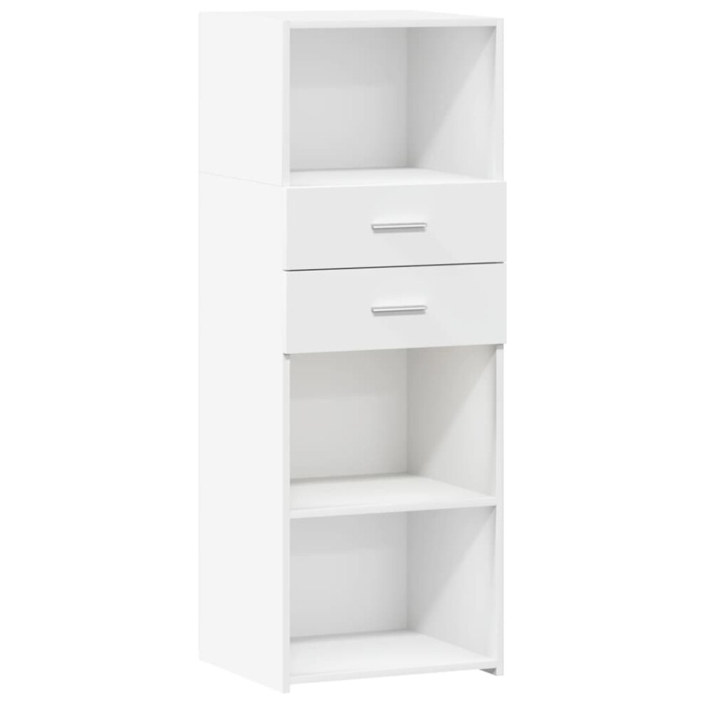 Vidaxl (White) Highboard Sideboard Cabinet Storage Cupboard Brown Oak Engineered Wood