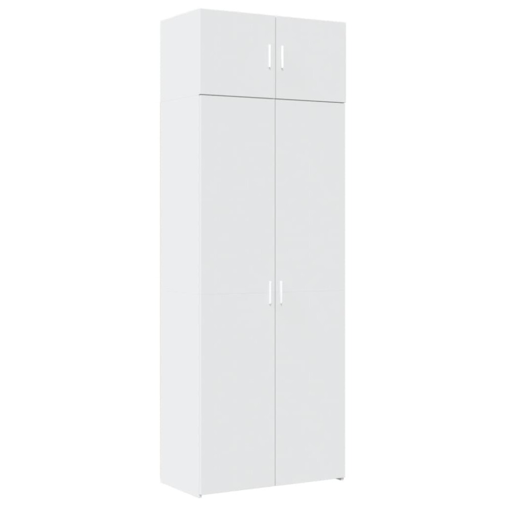 Vidaxl (White) Storage Cabinet Hallway Side Cabinet Sideboard White Engineered Wood