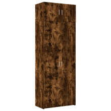 (smoked oak) vidaXL Storage Cabinet Hallway Side Cabinet Sideboard White Engineered Wood