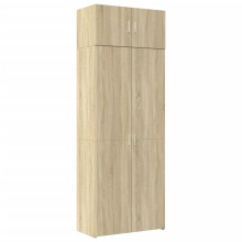 (sonoma oak) vidaXL Storage Cabinet Hallway Side Cabinet Sideboard White Engineered Wood