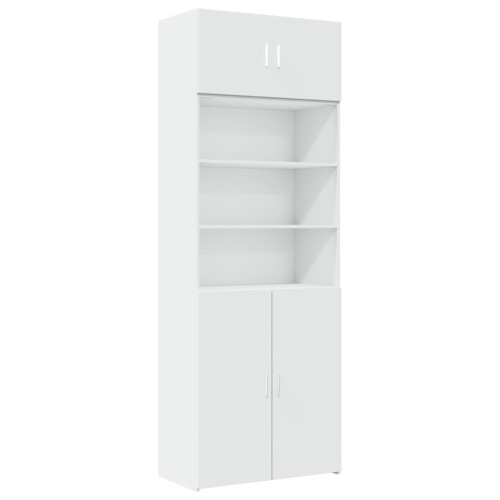 VidaXL (white) vidaXL Storage Cabinet Hallway Side Cabinet Sideboard Black Engineered Wood