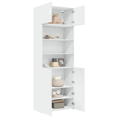 VidaXL (white) vidaXL Storage Cabinet Hallway Side Cabinet Sideboard Black Engineered Wood 2