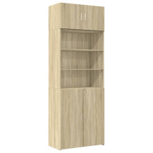 (sonoma oak) vidaXL Storage Cabinet Hallway Side Cabinet Sideboard Black Engineered Wood