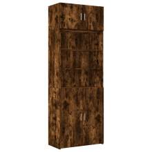 (smoked oak) vidaXL Storage Cabinet Hallway Side Cabinet Sideboard Black Engineered Wood