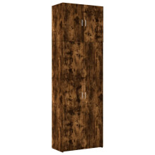 (smoked oak) vidaXL Highboard Sideboard Cabinet Storage Cupboard Black Engineered Wood