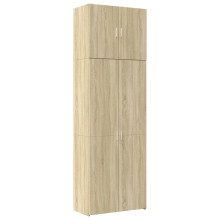 (sonoma oak) vidaXL Highboard Sideboard Cabinet Storage Cupboard Black Engineered Wood