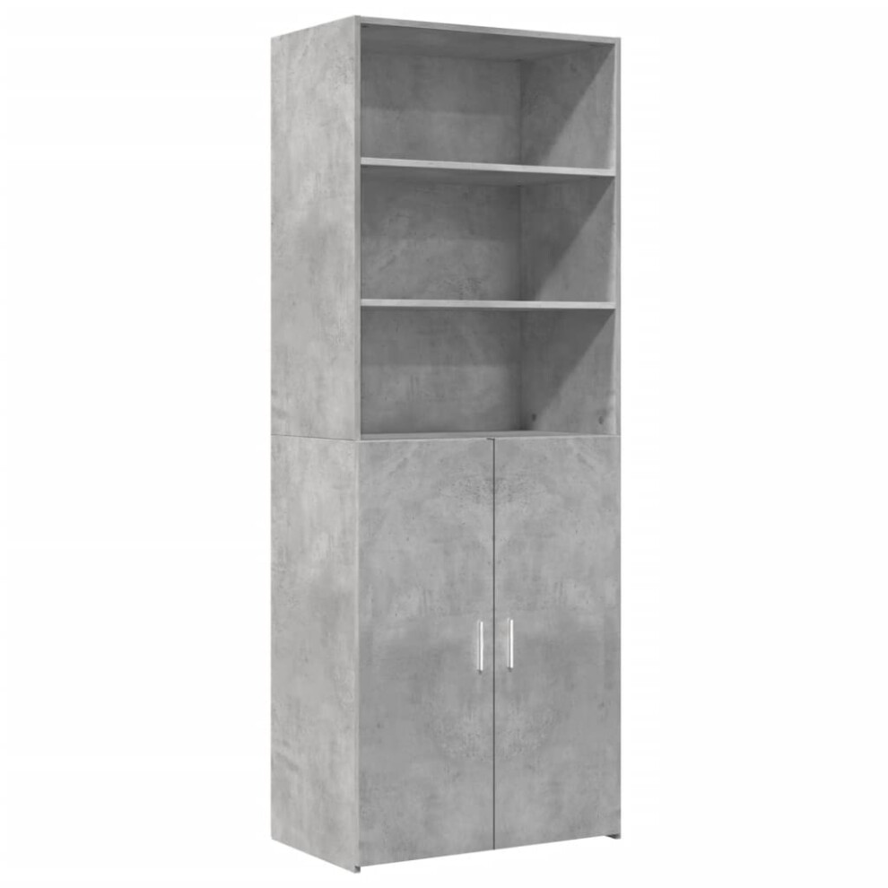 (concrete grey) vidaXL Highboard Sideboard Cabinet Storage Cupboard White Engineered Wood