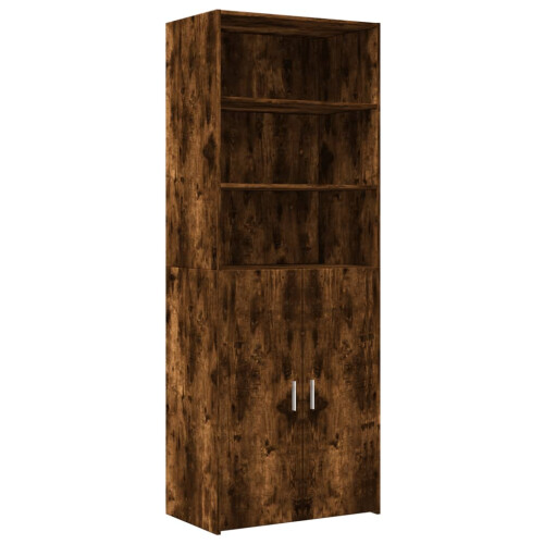 VidaXL (smoked oak) vidaXL Highboard Sideboard Cabinet Storage Cupboard White Engineered Wood 1