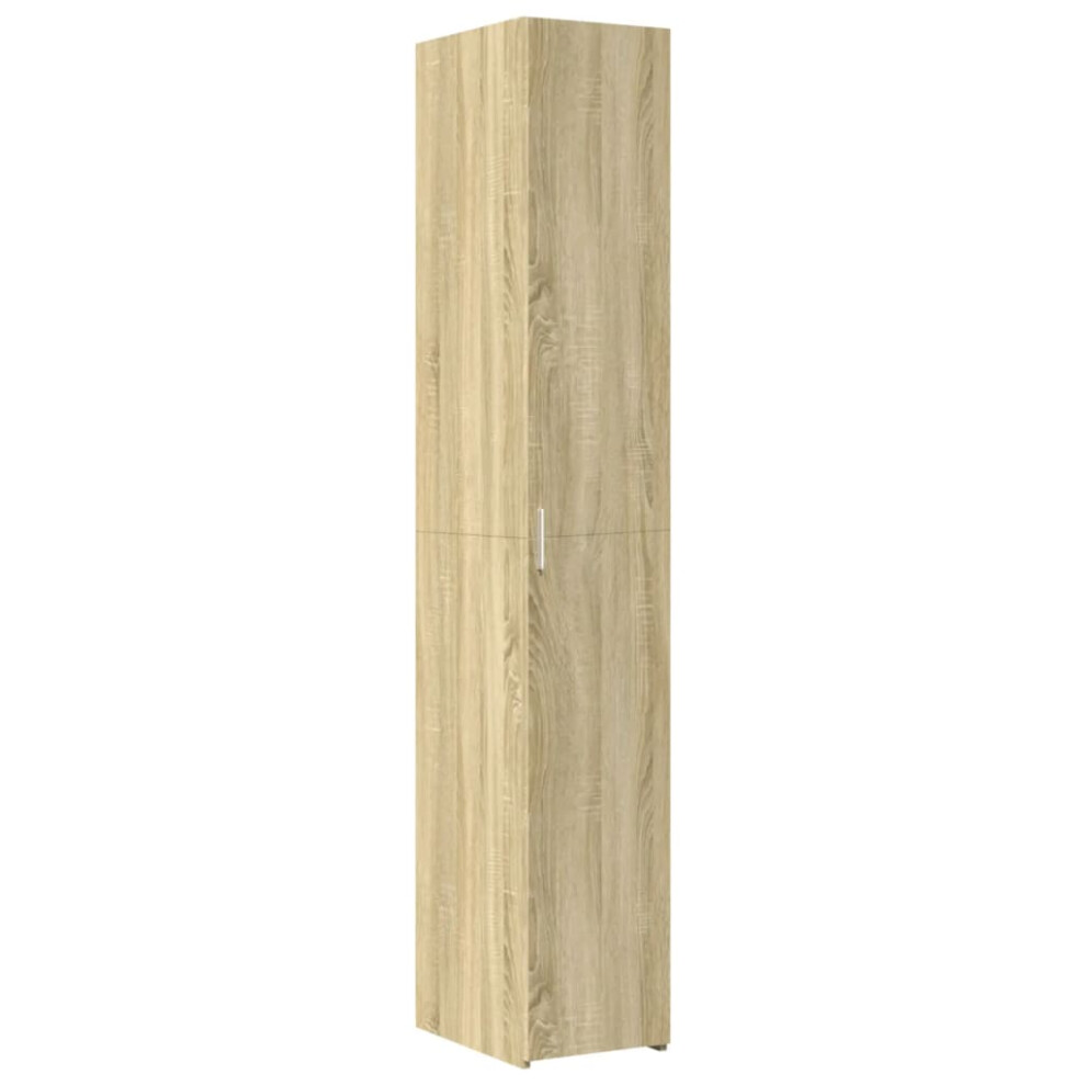 Vidaxl (Sonoma Oak) Highboard Sideboard Cabinet Storage Cupboard White Engineered Wood