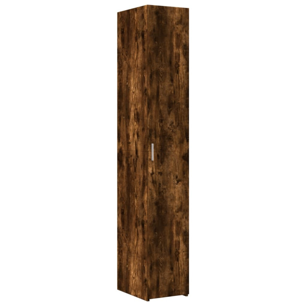 Vidaxl (Smoked Oak) Highboard Sideboard Cabinet Storage Cupboard White Engineered Wood