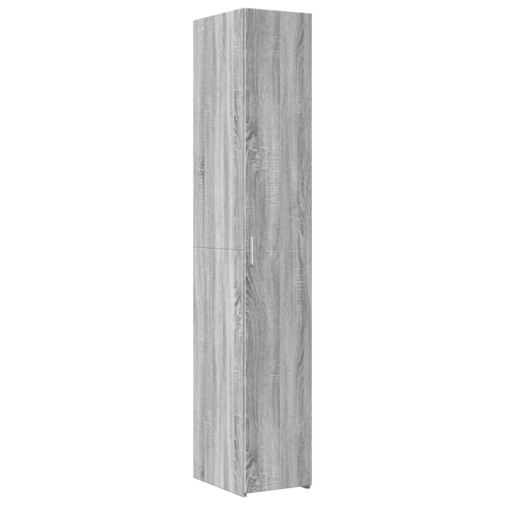 Vidaxl (Grey Sonoma) Highboard Sideboard Cabinet Storage Cupboard White Engineered Wood