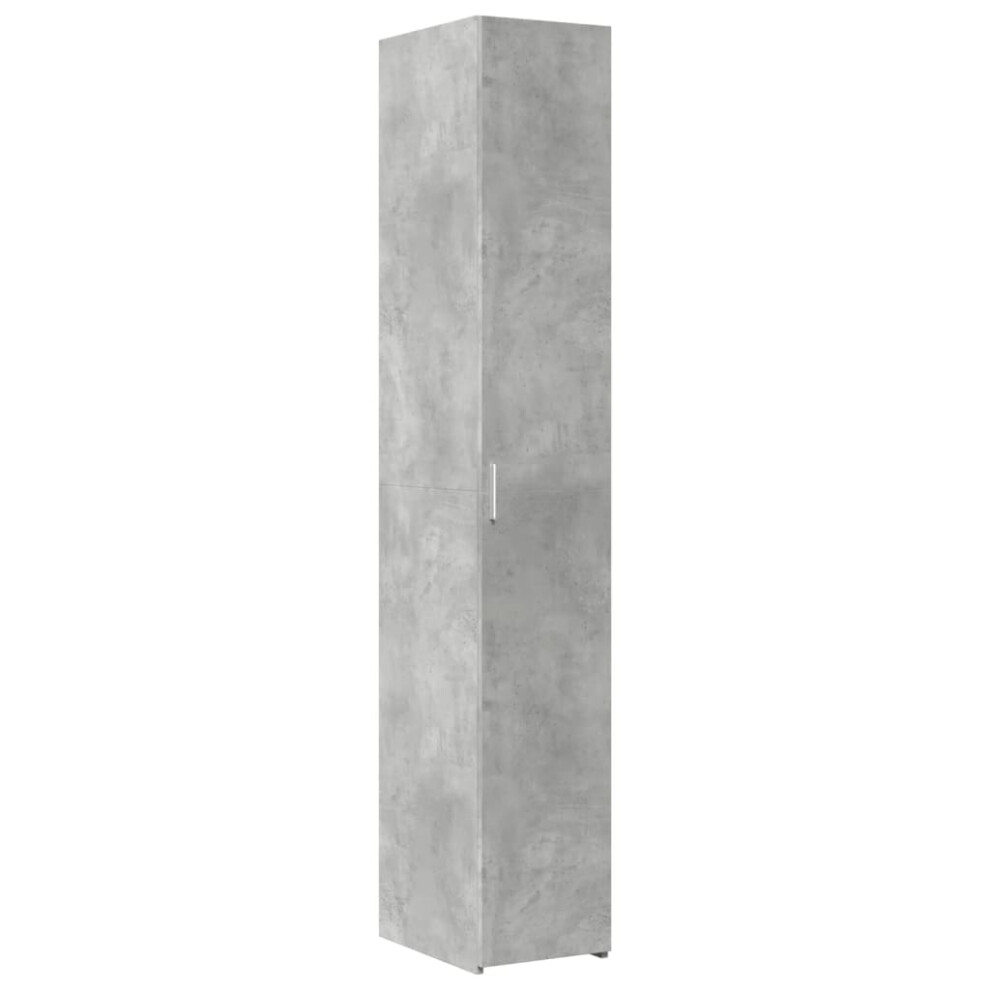 Vidaxl (Concrete Grey) Highboard Sideboard Cabinet Storage Cupboard White Engineered Wood