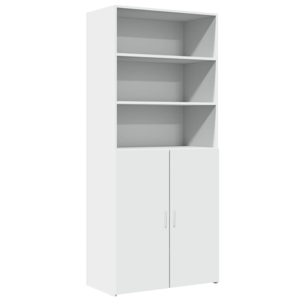 Vidaxl (White) Highboard Sideboard Cabinet Storage Cupboard Engineered Wood White