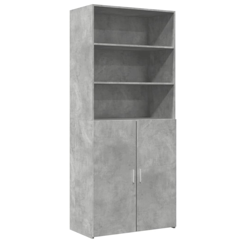 (concrete grey) vidaXL Highboard Sideboard Cabinet Storage Cupboard White Engineered Wood