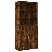 (smoked oak) vidaXL Highboard Sideboard Cabinet Storage Cupboard White Engineered Wood