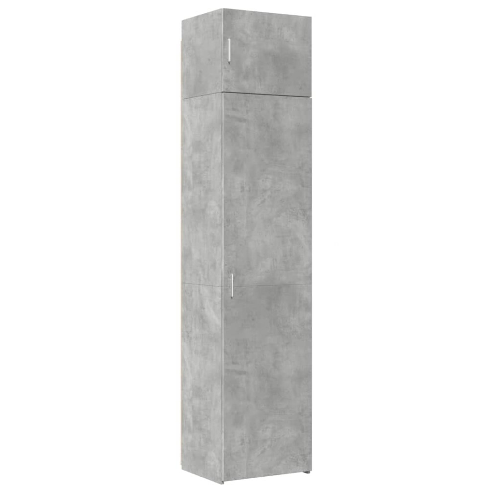 (concrete grey) vidaXL Slim Storage Cabinet Highboard Sideboard Concrete Grey Engineered Wood