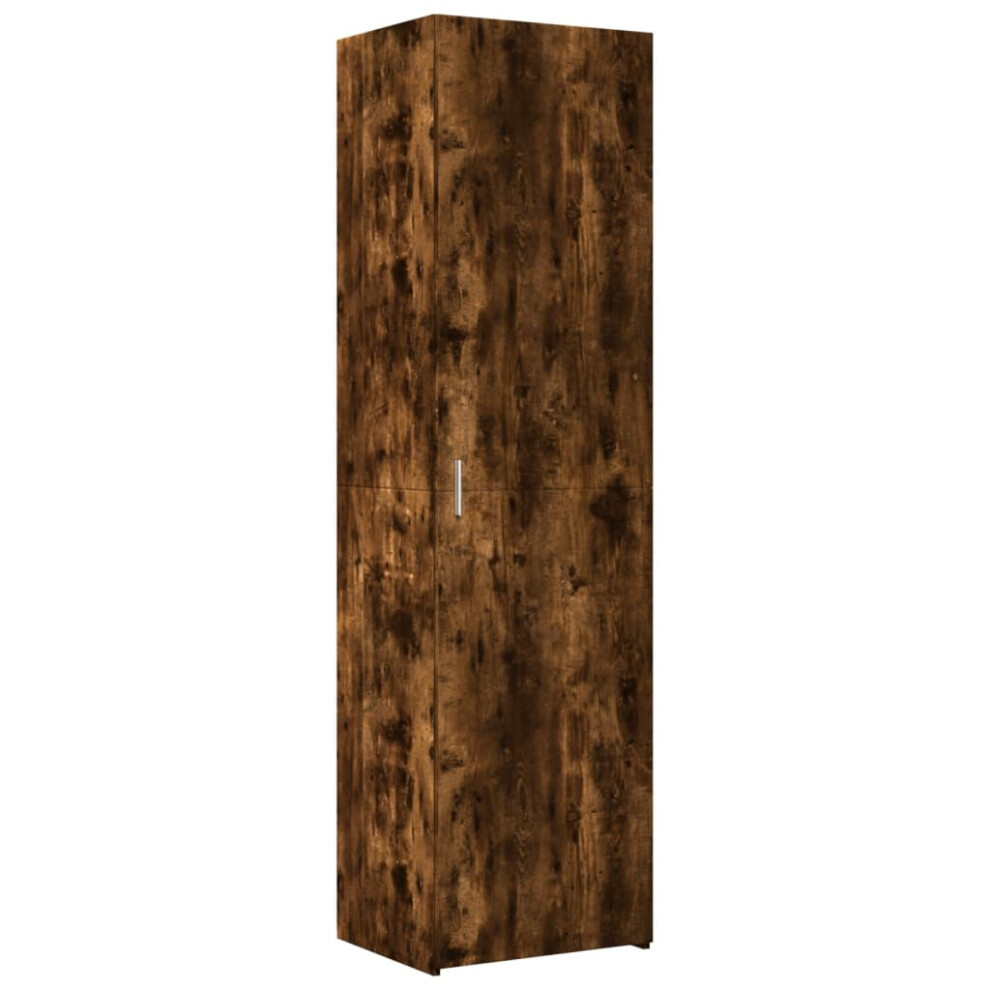 Vidaxl (Smoked Oak) Highboard Sideboard Side Cabinet Cupboard Concrete Grey Engineered Wood