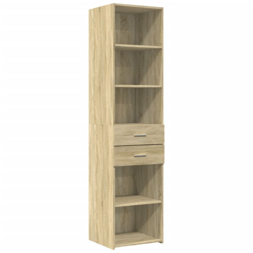 VidaXL (sonoma oak) vidaXL Highboard Sideboard Cabinet Storage Cupboard Black Engineered Wood