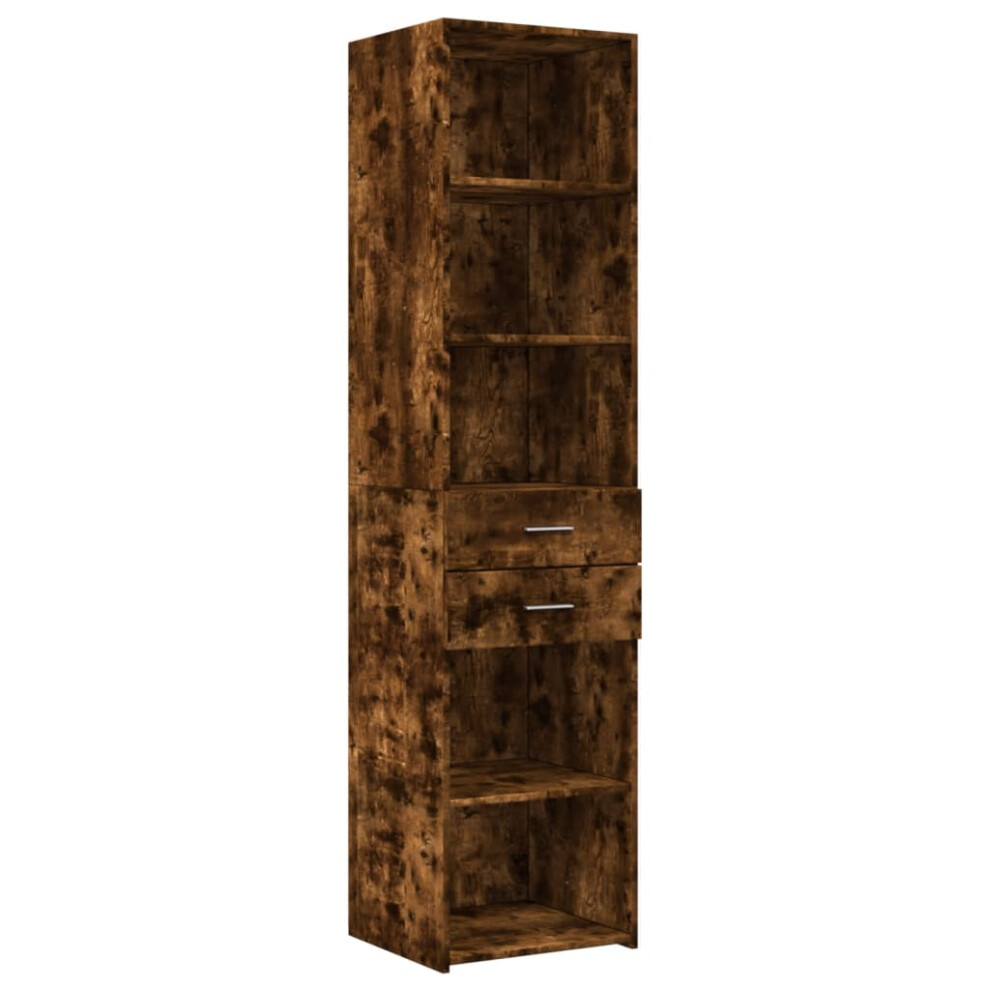 (smoked oak) vidaXL Highboard Sideboard Cabinet Storage Cupboard Black Engineered Wood